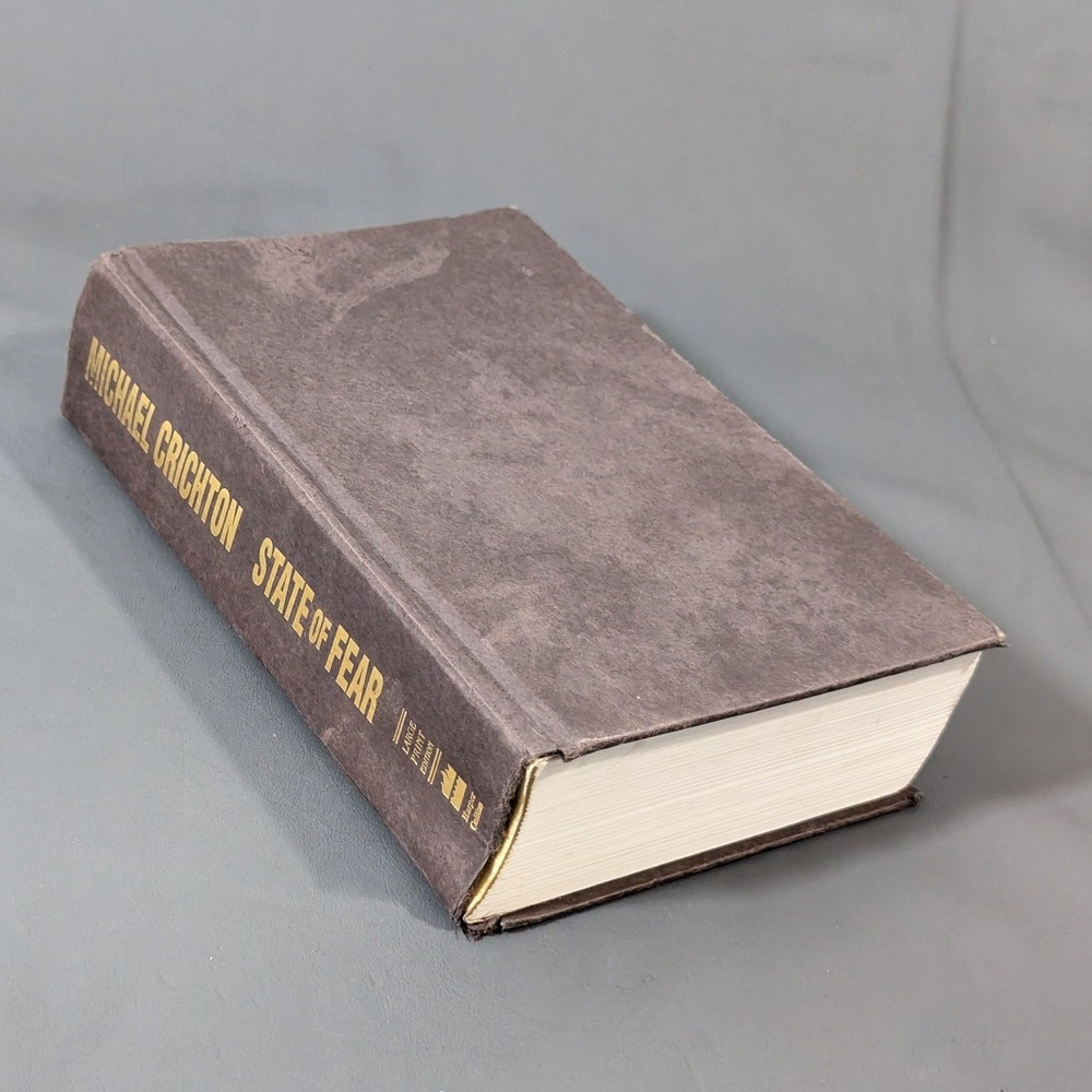 Michael Crichton State of Fear 2004 Large Print Edition Hardcover Novel